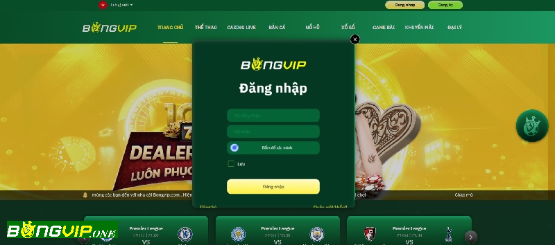 Đăng nhập vào nhà cái để tham gia nhiều game cá cược hay