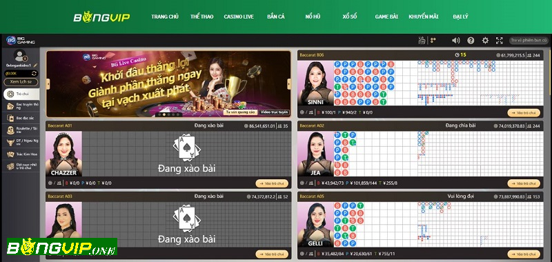 Các tựa game Live Casino vô cùng sống động và hấp dẫn